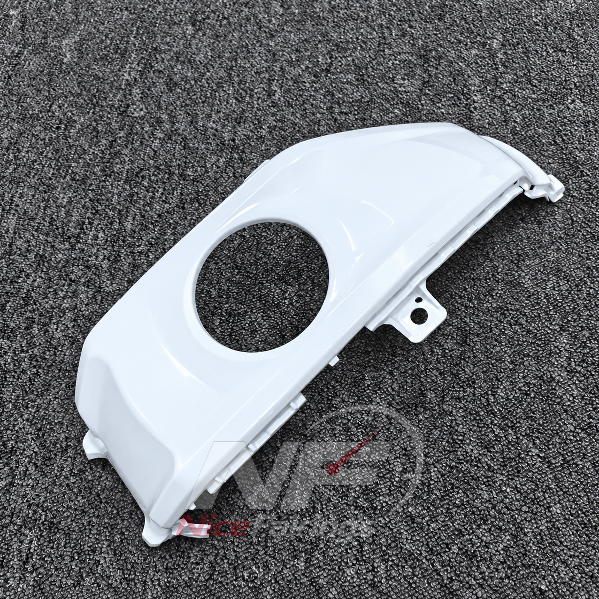 Custom Fairings Fit 2023-2026 YAMAHA YZF-R125 - ABS Plastic Bodywork - White Black | NiceFairings - rear angle image