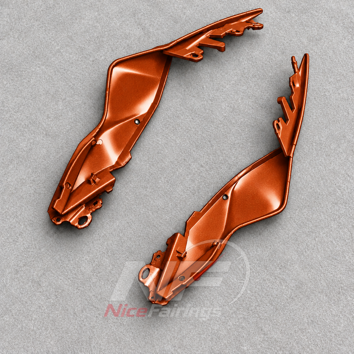 Aftermarket Fairing Kit Fits 2023-2026 YAMAHA YZF-R125 - ABS Plastic Bodywork - Orange Black | NiceFairings - rear angle image