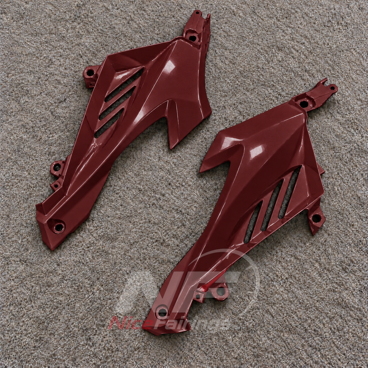 Aftermarket Fairing Kit Fits 2023-2026 YAMAHA YZF-R125 - ABS Plastic Bodywork - Red Cream Black | NiceFairings - front angle image