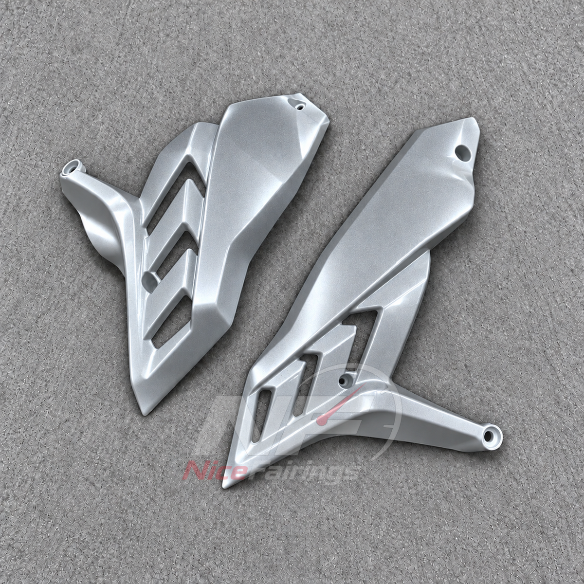 ABS Plastic Fairing Kit Fits 2026 KAWASAKI Z1100 - Injection-Molded Bodywork - Silver | NiceFairings - front angle image