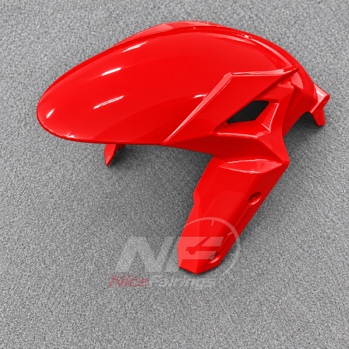 Injection-Molded Fairing Kit Fits 2026 KAWASAKI Z1100 - ABS Plastic Bodywork - Red | NiceFairings - side angle image