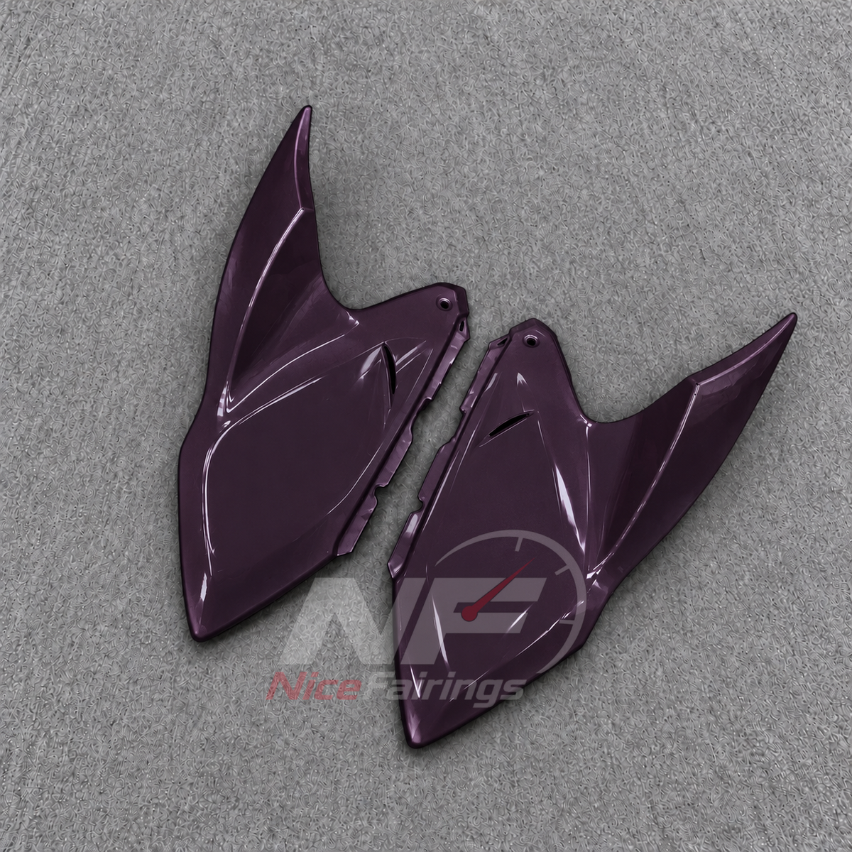 Motorcycle Fairings Fit 2026 KAWASAKI Z1100 - Injection-Molded ABS Plastic - Purple Silver | NiceFairings - rear angle image