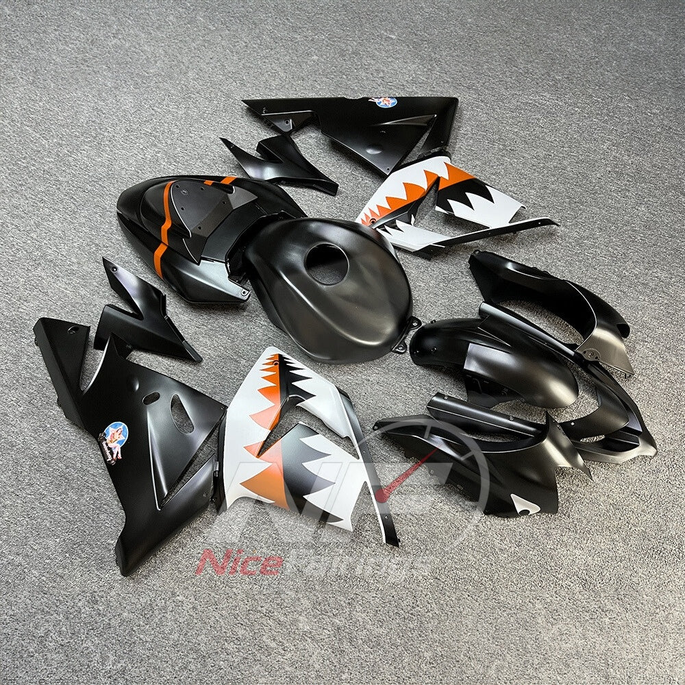 ABS Plastic Fairing Kit Fits 2004-2005 KAWASAKI ZX10R - Shark Design Bodywork | NiceFairings - front angle image
