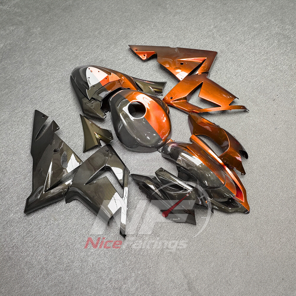 Aftermarket Fairing Kit Fits 2004-2005 KAWASAKI ZX10R - ABS - Carbon Fiber Look | NiceFairings - front angle image