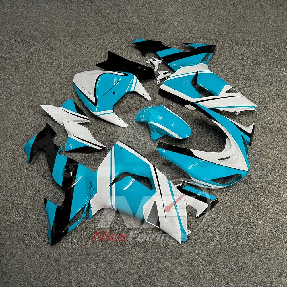 Custom Fairings Compatible with 2006-2007 KAWASAKI ZX10R - ABS Plastic Cowling | NiceFairings - front angle image