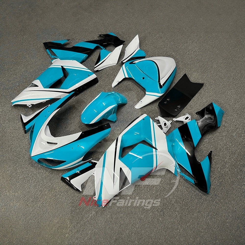 Custom Fairings Compatible with 2006-2007 KAWASAKI ZX10R - ABS Plastic Cowling | NiceFairings - side angle image