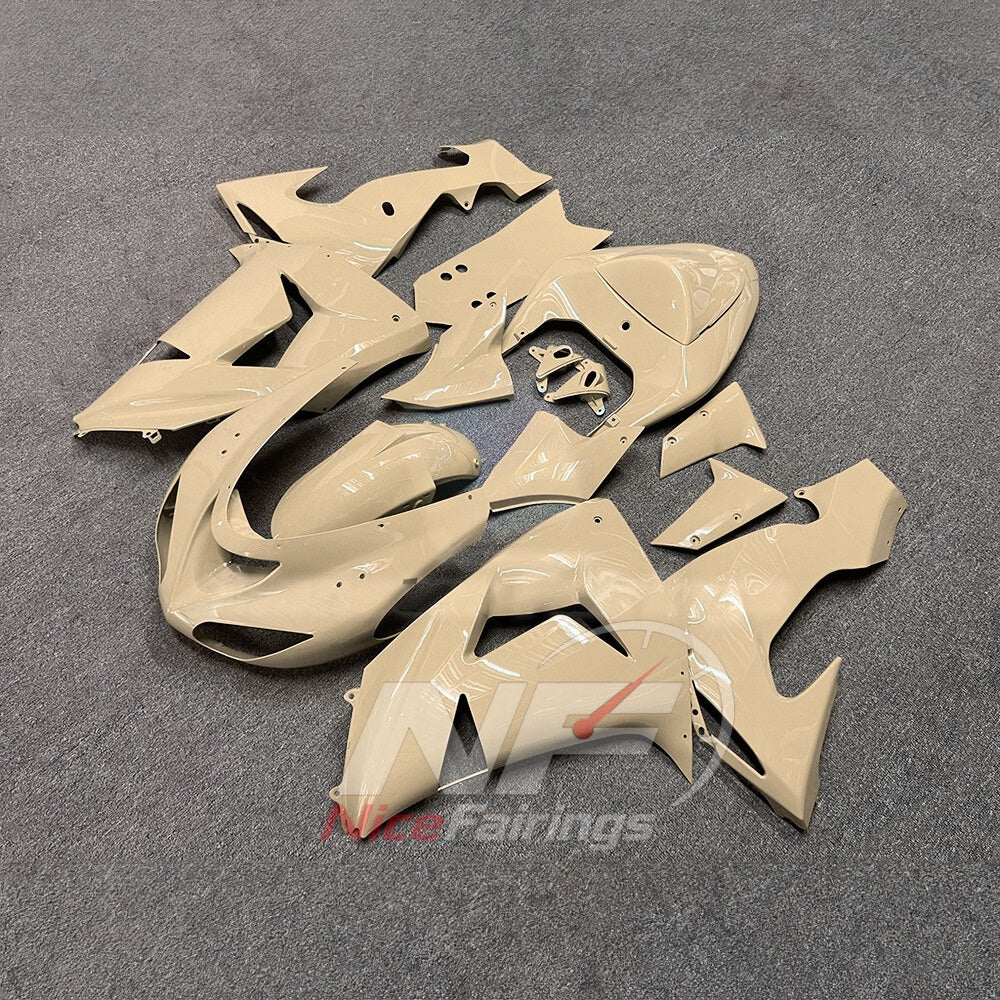 Replacement Fairings Compatible with 2006-2007 KAWASAKI ZX10R - ABS Plastic - Beige | NiceFairings - side angle image