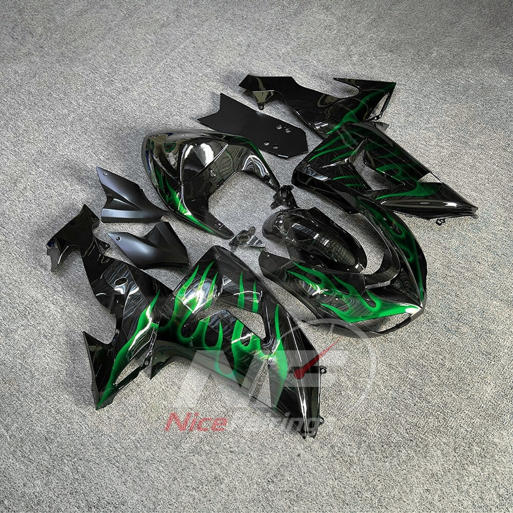 Sportbike Fairing Kit Fits 2006-2007 KAWASAKI ZX10R - Custom-Painted ABS Bodywork | NiceFairings - front angle image