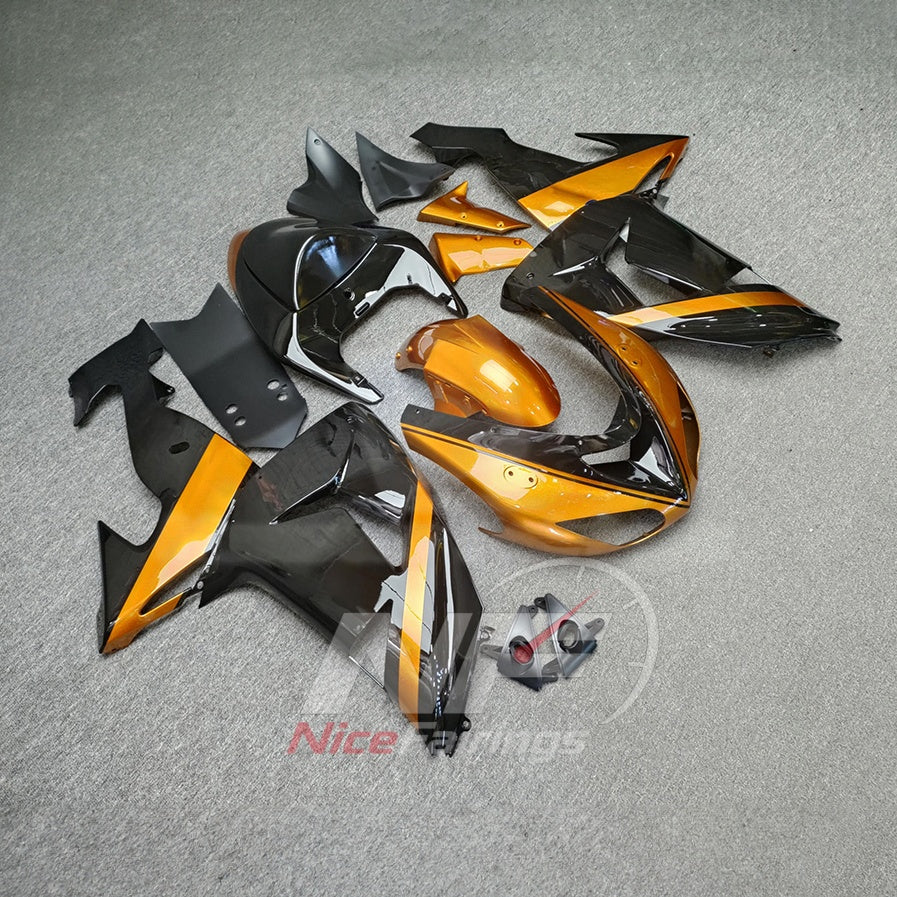 Injection-Molded Fairing Kit Fits 2006-2007 KAWASAKI ZX10R - ABS Replacement Bodywork | NiceFairings - side angle image