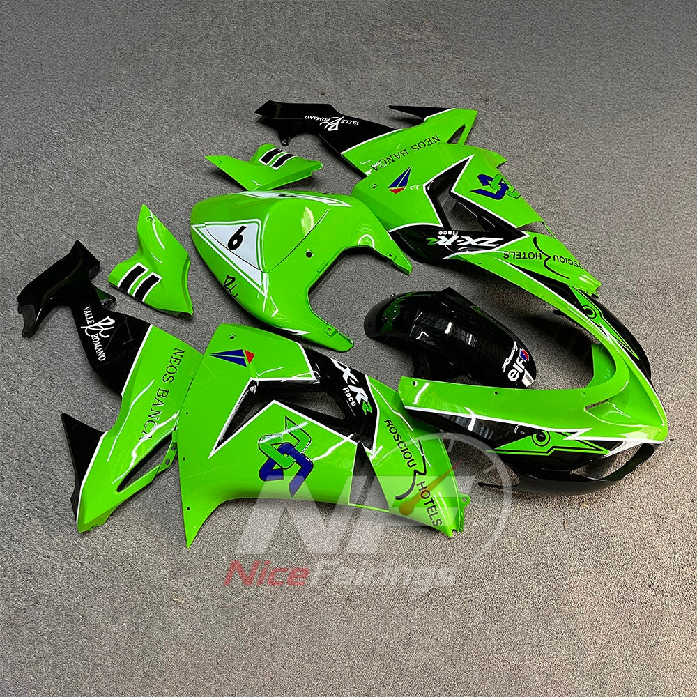 Fairings Kit Fits 2006-2007 KAWASAKI ZX10R - Injection-Molded ABS Bodywork | NiceFairings - side angle image