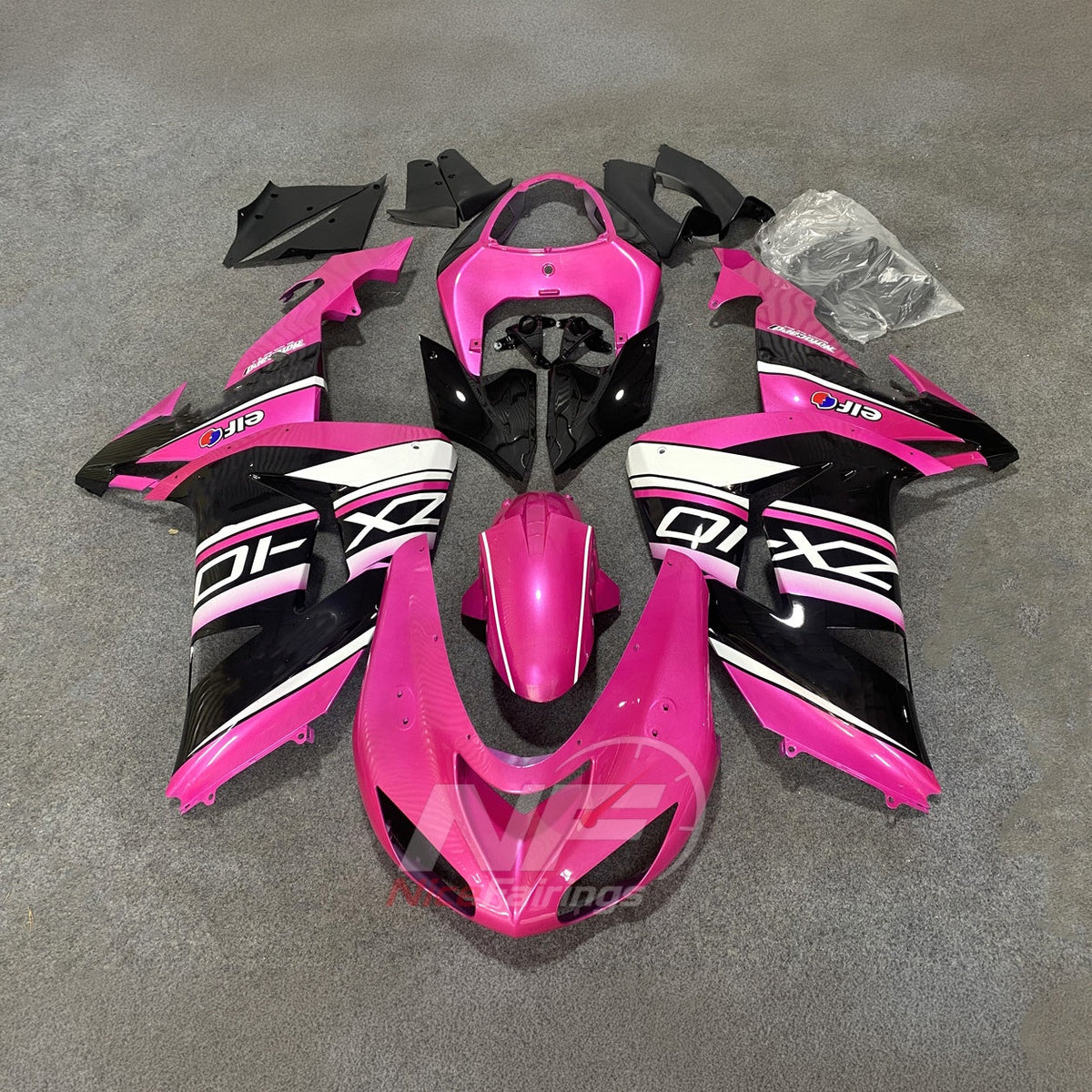 KAWASAKI ZX10R 2006-2007 - Pink lettering layout - paint design NO.3 option image
