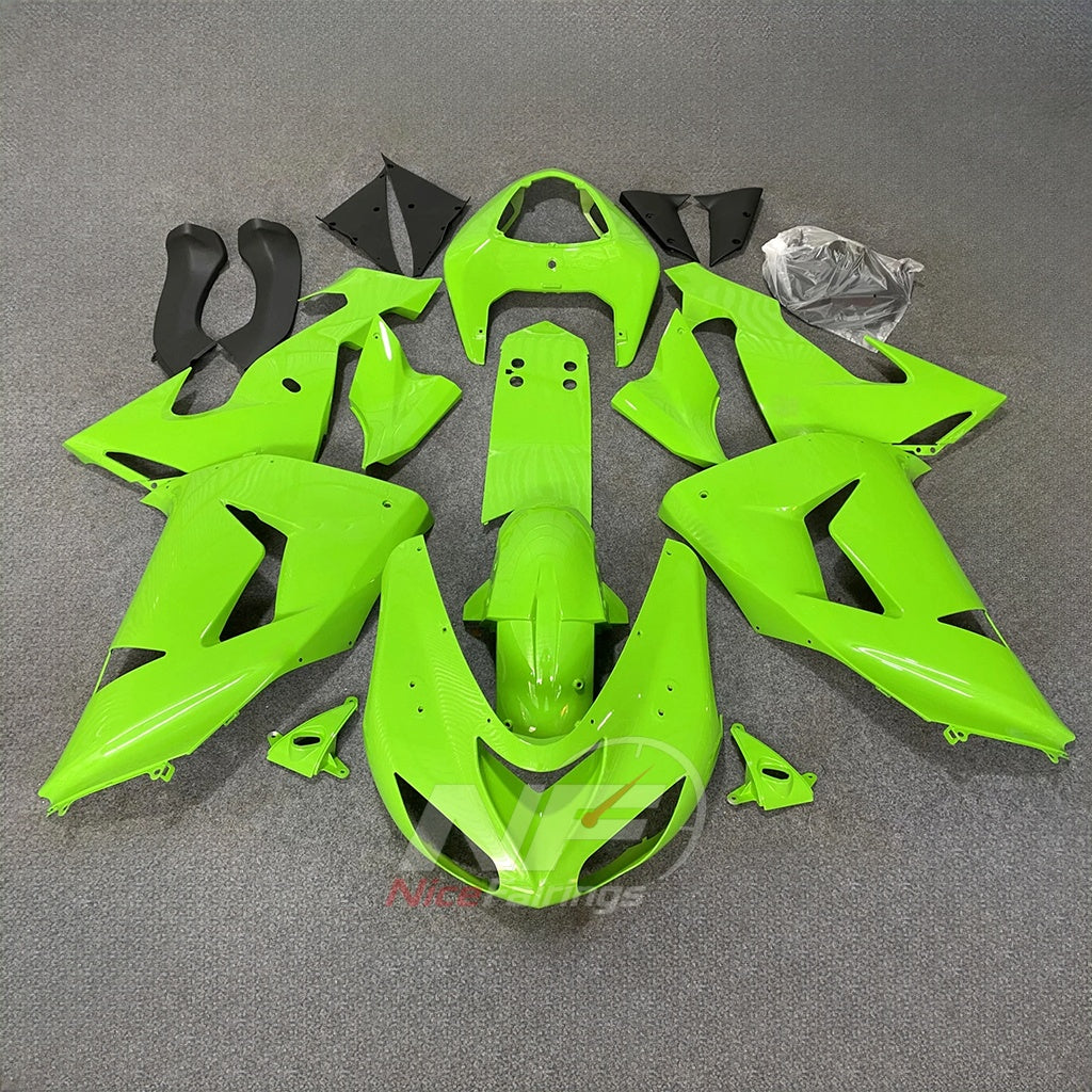 KAWASAKI ZX10R 2006-2007 - Plain green panels - paint design NO.4 option image