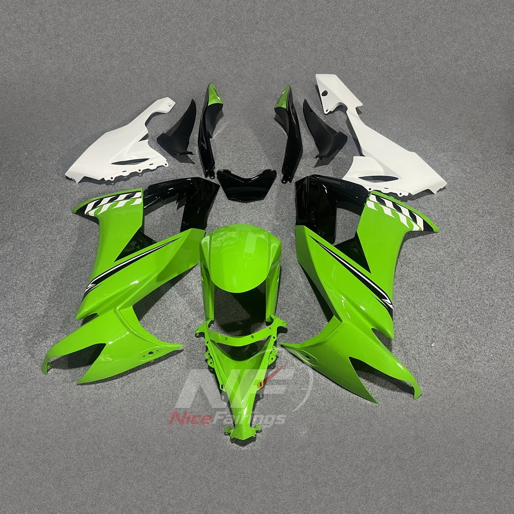 Fairing Kit Fits 2008-2010 KAWASAKI ZX10R - Checker Accents ABS Injection | NiceFairings - main product image