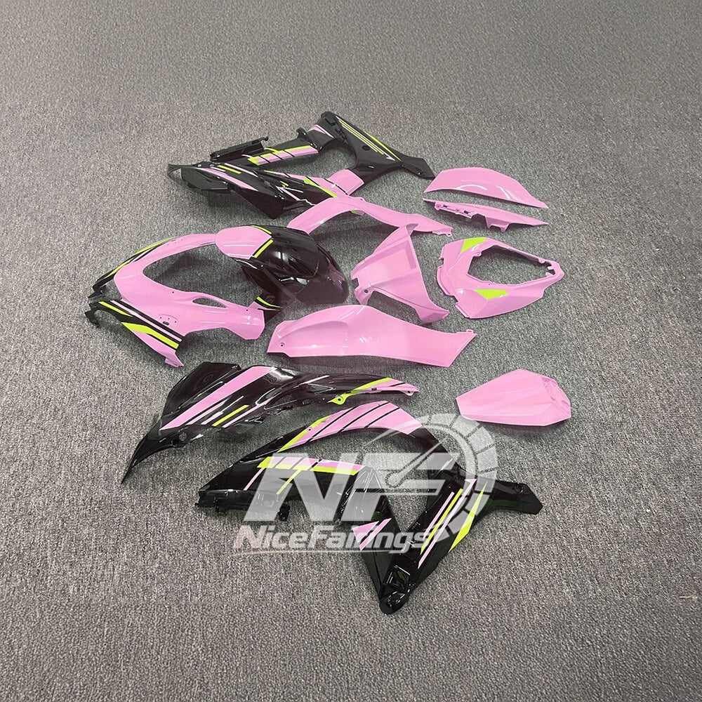 For Kawasaki ZX10R 2016-2020 2020 Carbon Fiber Look With Tank Cover Custom Painted 1 Fairings Kit | NiceFairings - rear angle image