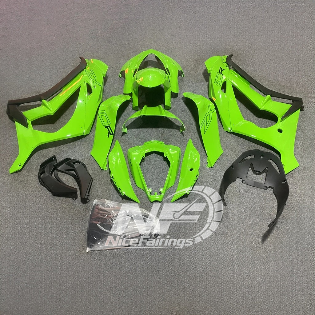 For Kawasaki ZX10R 2016-2020 2020 Aftermarket Carbon Fiber Look Custom Color Set Eas Fairings Kit | NiceFairings - rear angle image