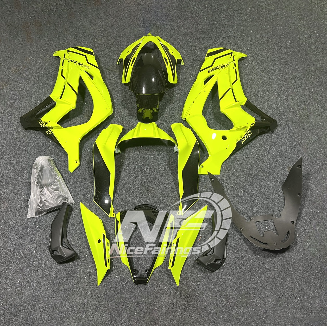 For Kawasaki ZX10R 2016-2020 2020 Carbon Fiber Street Custom Painted Any Color Pre-d Fairings Kit | NiceFairings - rear angle image