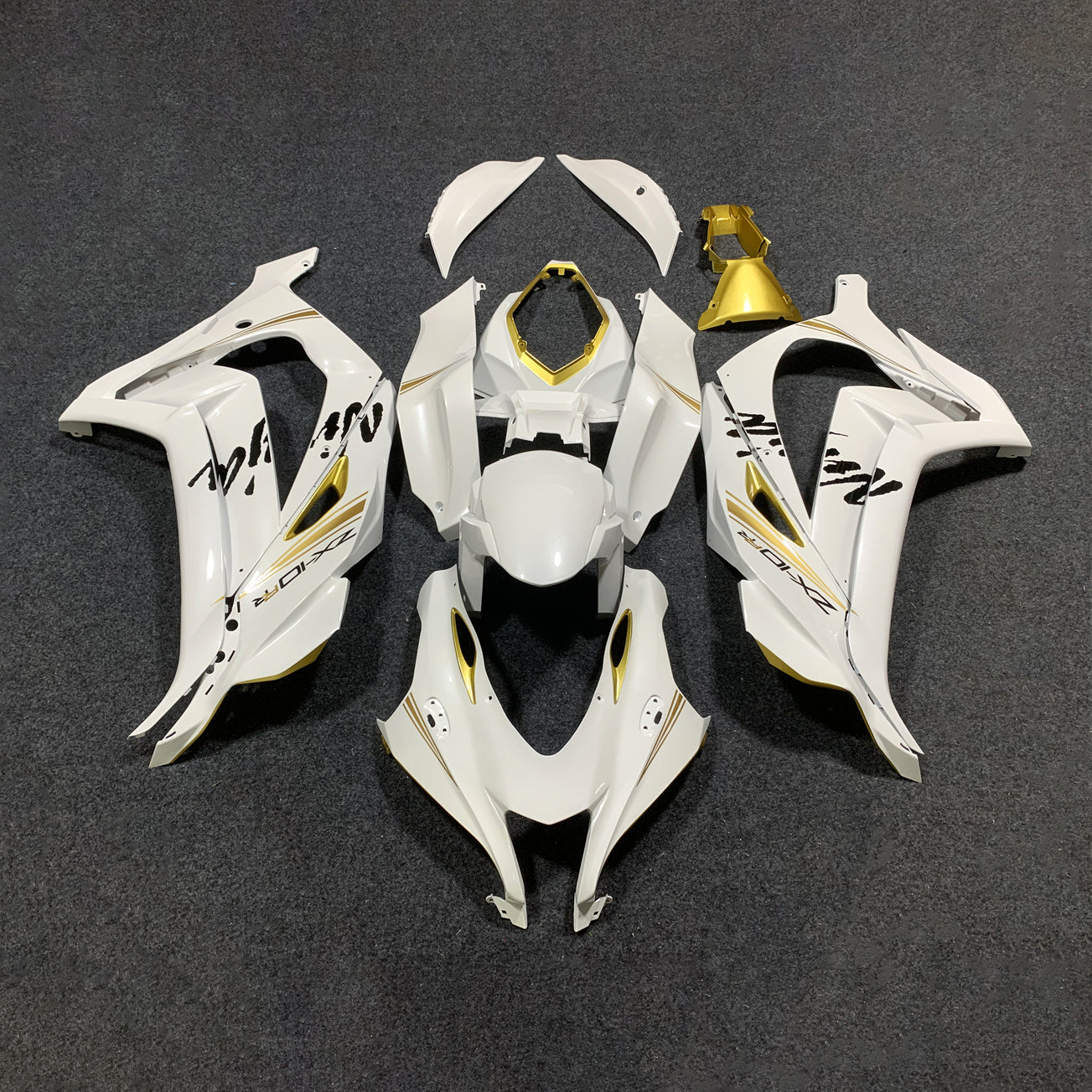 For Kawasaki ZX10R 2016-2020 Carbon Fiber Aftermarket Set Custom Color Painted Clear Fairings Kit | NiceFairings - paint design NO.9 option image