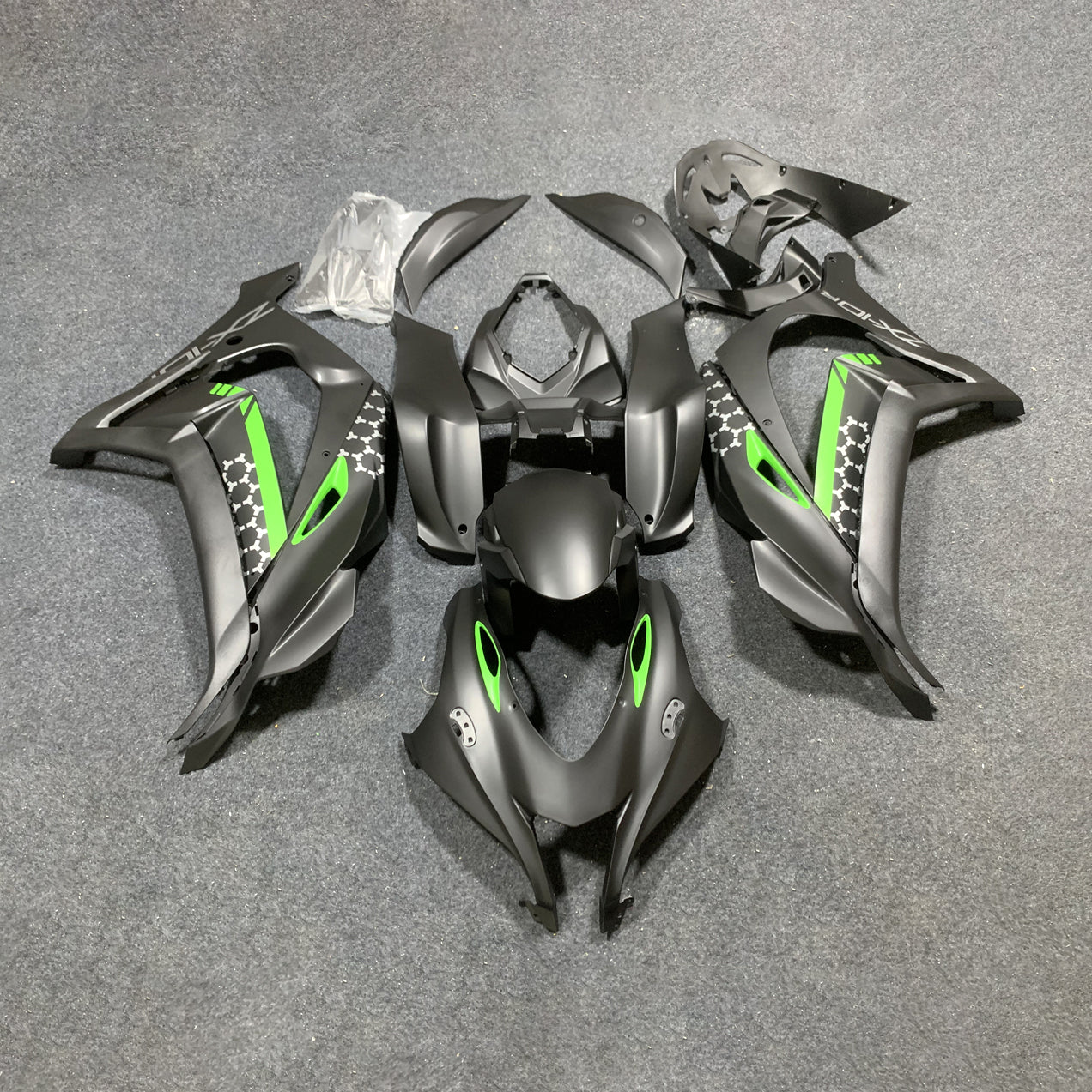 For Kawasaki ZX10R 2016-2020 Aftermarket Carbon Fiber Full Easy Bolt-on Custom Paint Fairings Kit | NiceFairings - paint design NO.9 option image