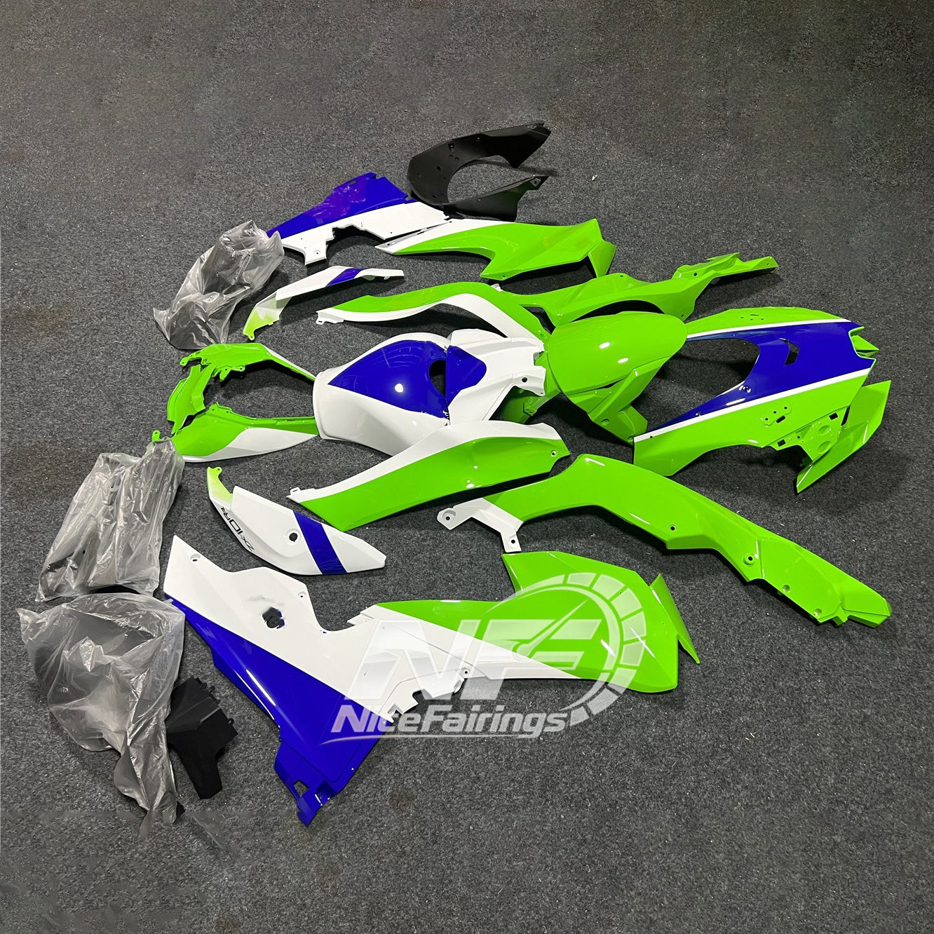 For Kawasaki ZX10R 2021-2026 Ninja 21-26 Bodywork 100% Fit Mold Aftermarket Fairings Kit | NiceFairings - side angle image