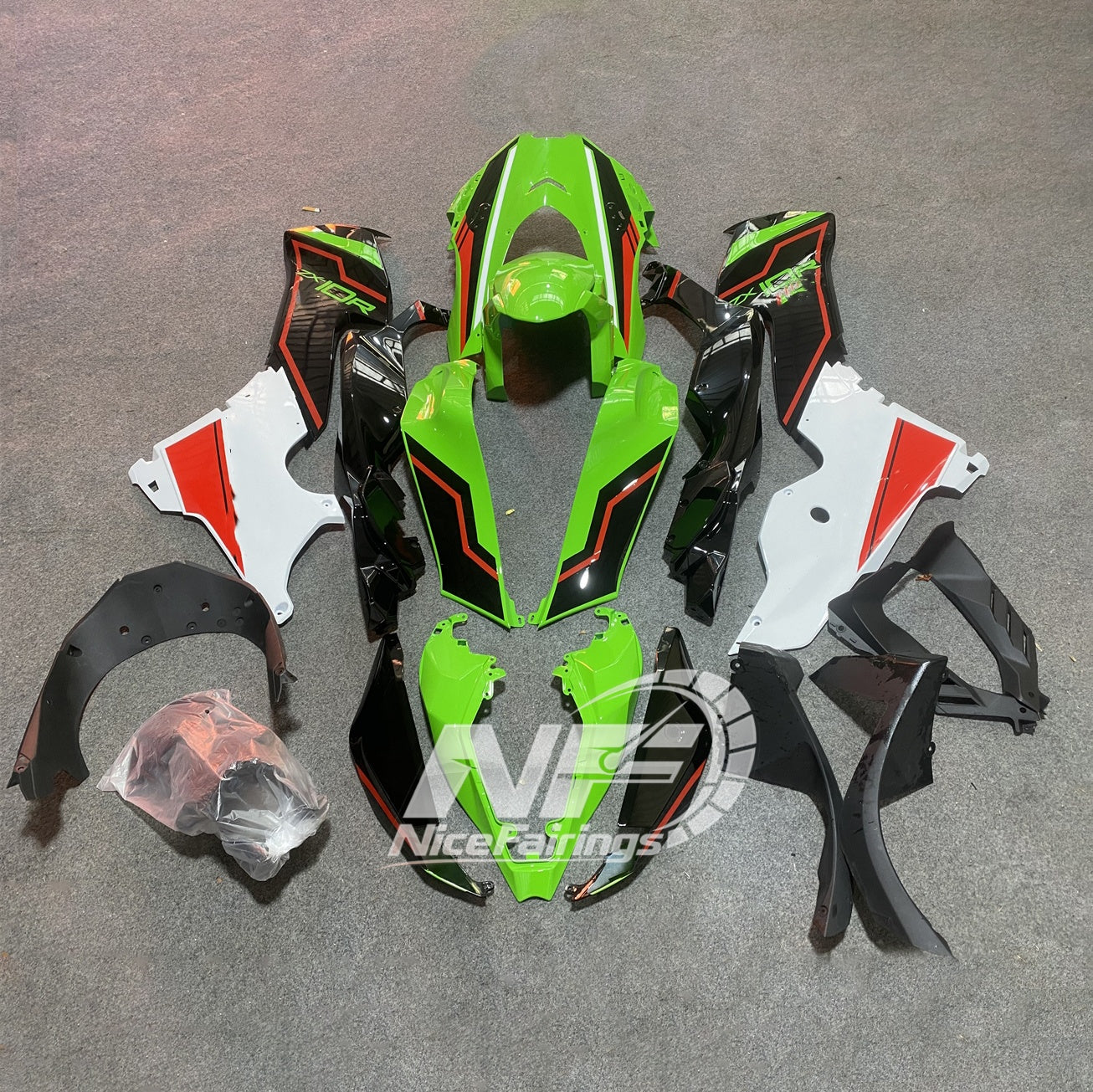For Kawasaki ZX10R 2021-2026 Design 04 Fairings Kit | NiceFairings - rear angle image