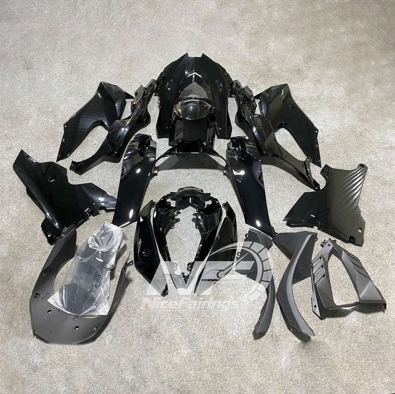 For Kawasaki ZX10R 2021-2026 Design 02 Fairings Kit | NiceFairings - rear angle image