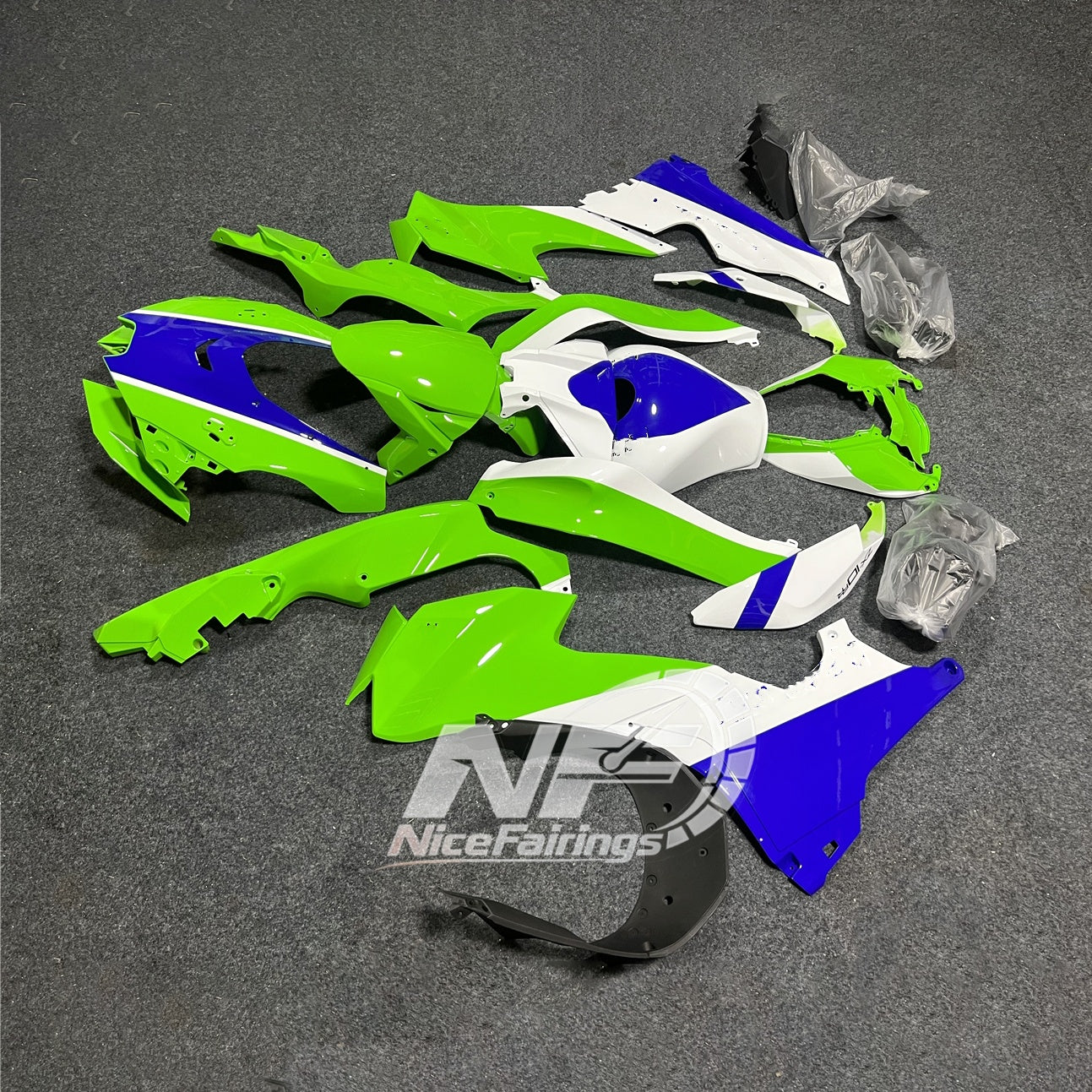 For Kawasaki ZX10R 2021-2026 Ninja 21-26 Bodywork 100% Fit Mold Aftermarket Fairings Kit | NiceFairings - front angle image