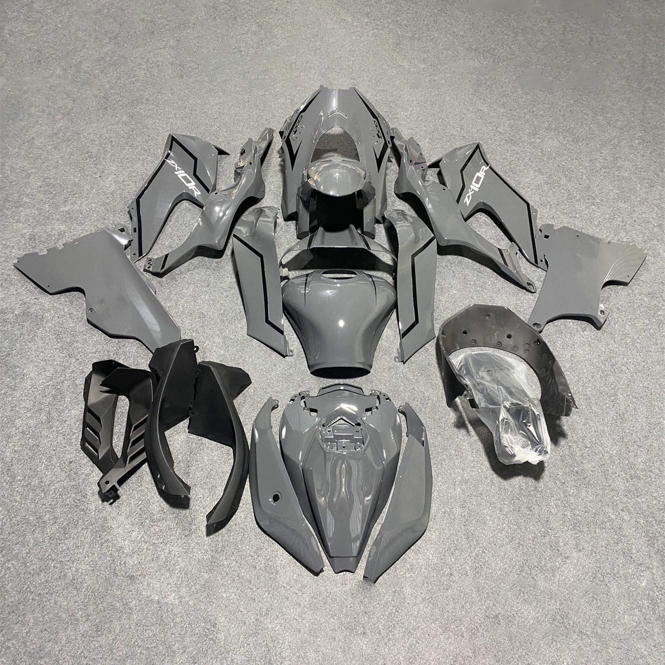 For Kawasaki ZX10R 2021-2026 Models 100% Fit Custom Painted Set Fairings Kit | NiceFairings - rear angle image