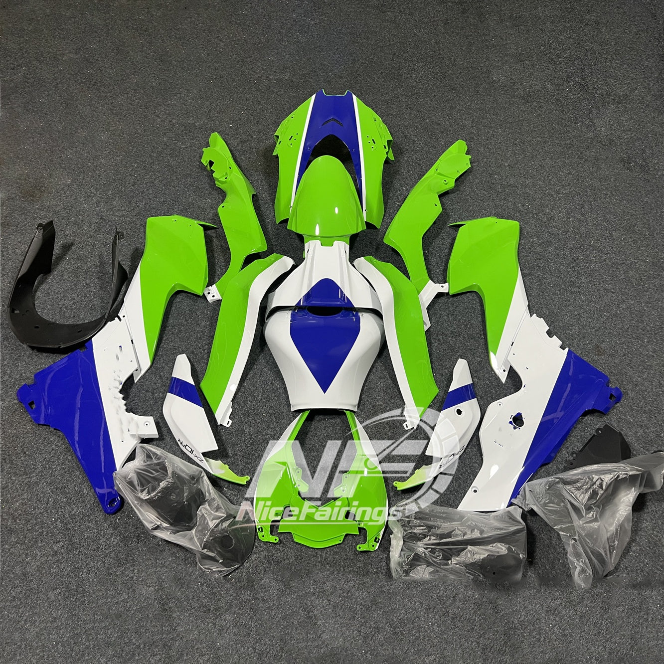 For Kawasaki ZX10R 2021-2026 Ninja 21-26 Bodywork 100% Fit Mold Aftermarket Fairings Kit | NiceFairings - rear angle image