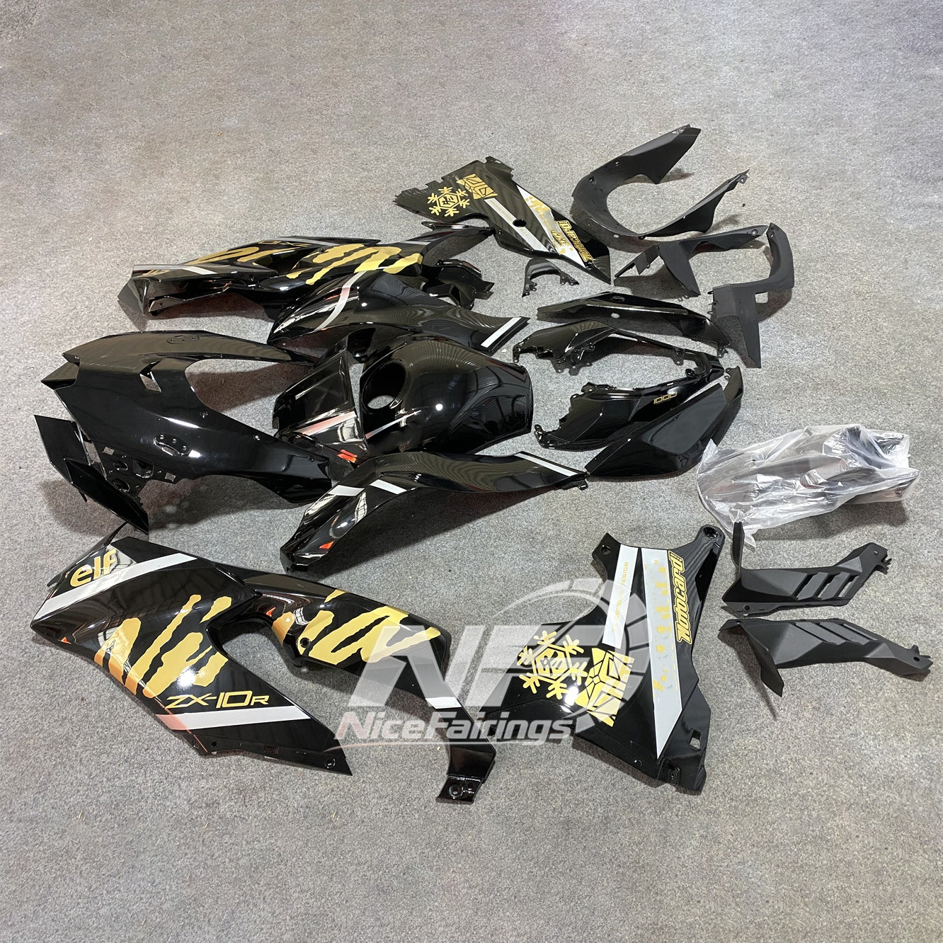 For Kawasaki ZX10R 2021-2026 Ninja 21-26 Sportbike Bodywork 100% Fit Plastic Afterma Fairings Kit | NiceFairings - front angle image