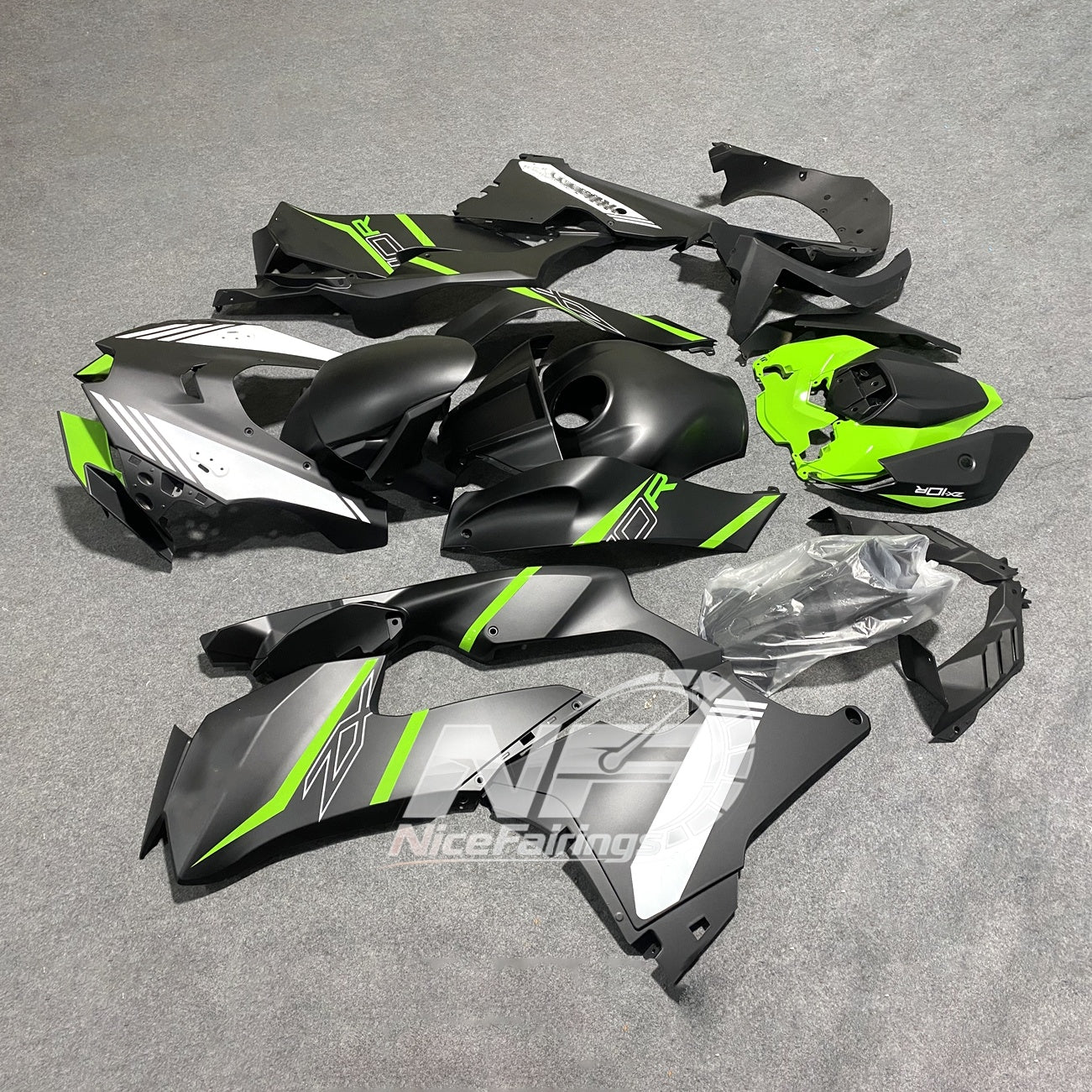 For Kawasaki ZX10R 2021-2026 Ninja Set 100% Fit Aftermarket Parts Fairings Kit | NiceFairings - front angle image