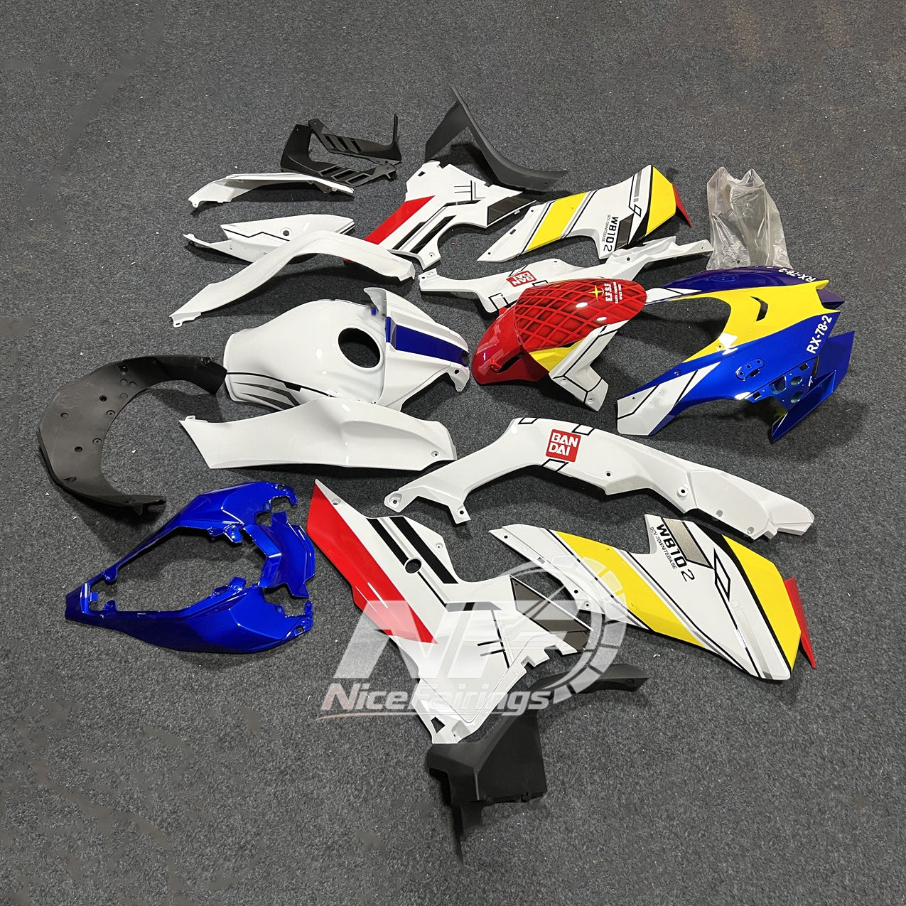 For Kawasaki ZX10R 2021-2026 17-26 Custom Color 100% Fit Aftermarket Cowling Fairings Kit | NiceFairings - side angle image