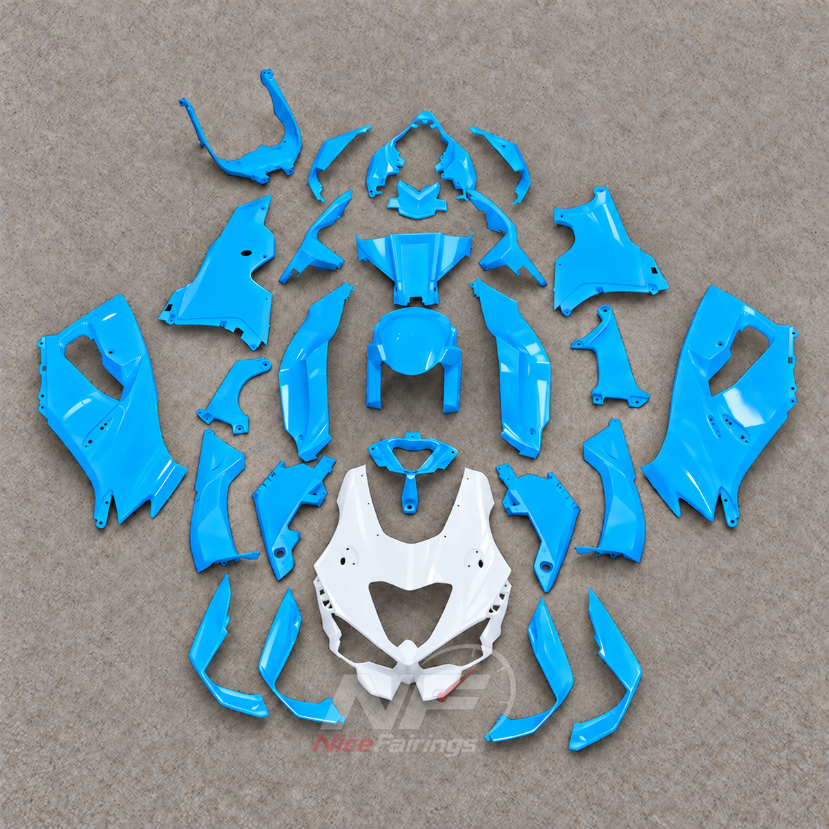 Custom Fairings Fit 2026-2027 KAWASAKI ZX10R - ABS Plastic Fairings - Lime Green | NiceFairings - paint design NO.6 option image