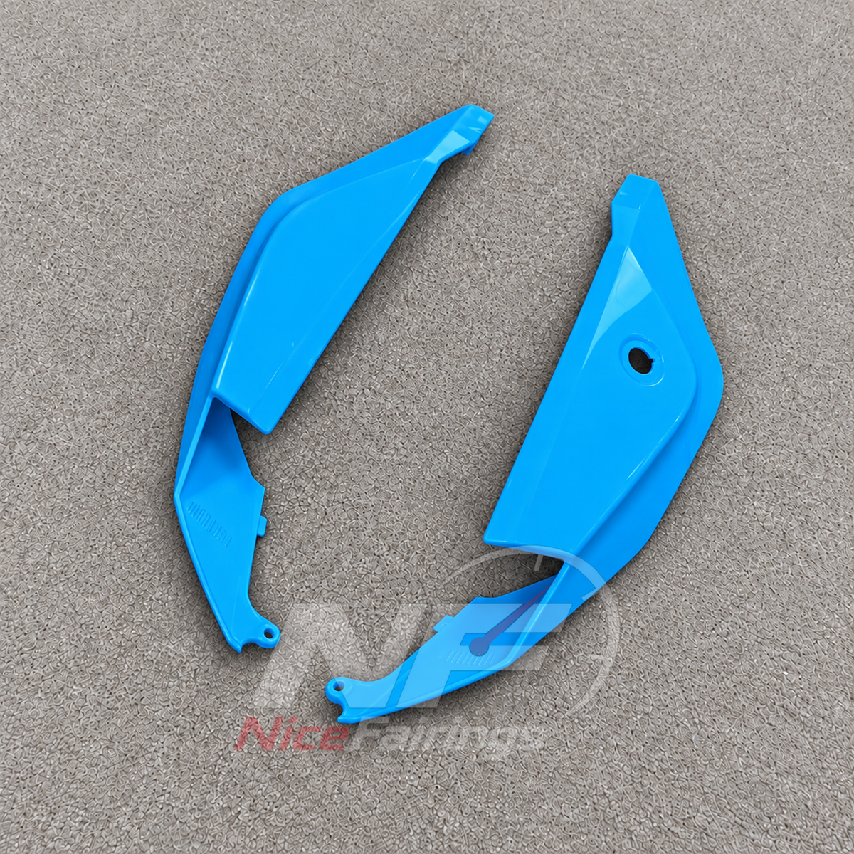 Fairing Kit Fits 2026-2027 KAWASAKI ZX10R - ABS Plastic Bodywork - Cyan White | NiceFairings - side angle image