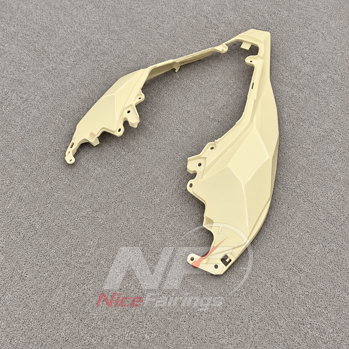 Replacement Fairings Fit 2026-2027 KAWASAKI ZX10R - Custom-Painted ABS Bodywork - Cream | NiceFairings - additional angle image