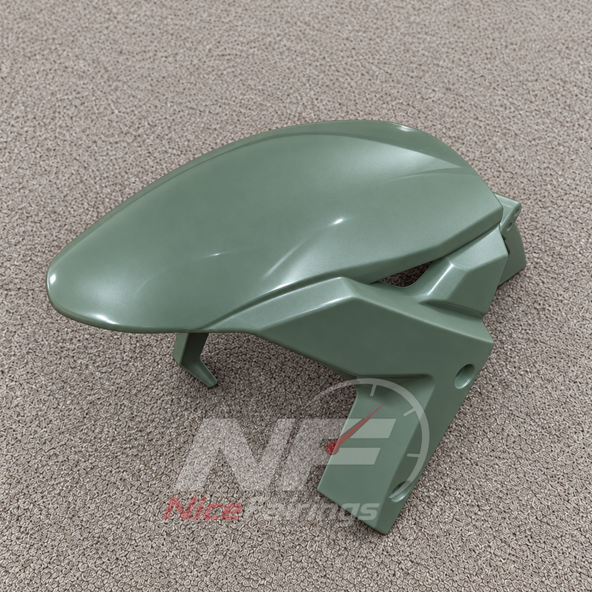 ABS Plastic Fairing Kit Fits 2026-2027 KAWASAKI ZX10R - Sportbike Bodywork - Sage Green | NiceFairings - side angle image