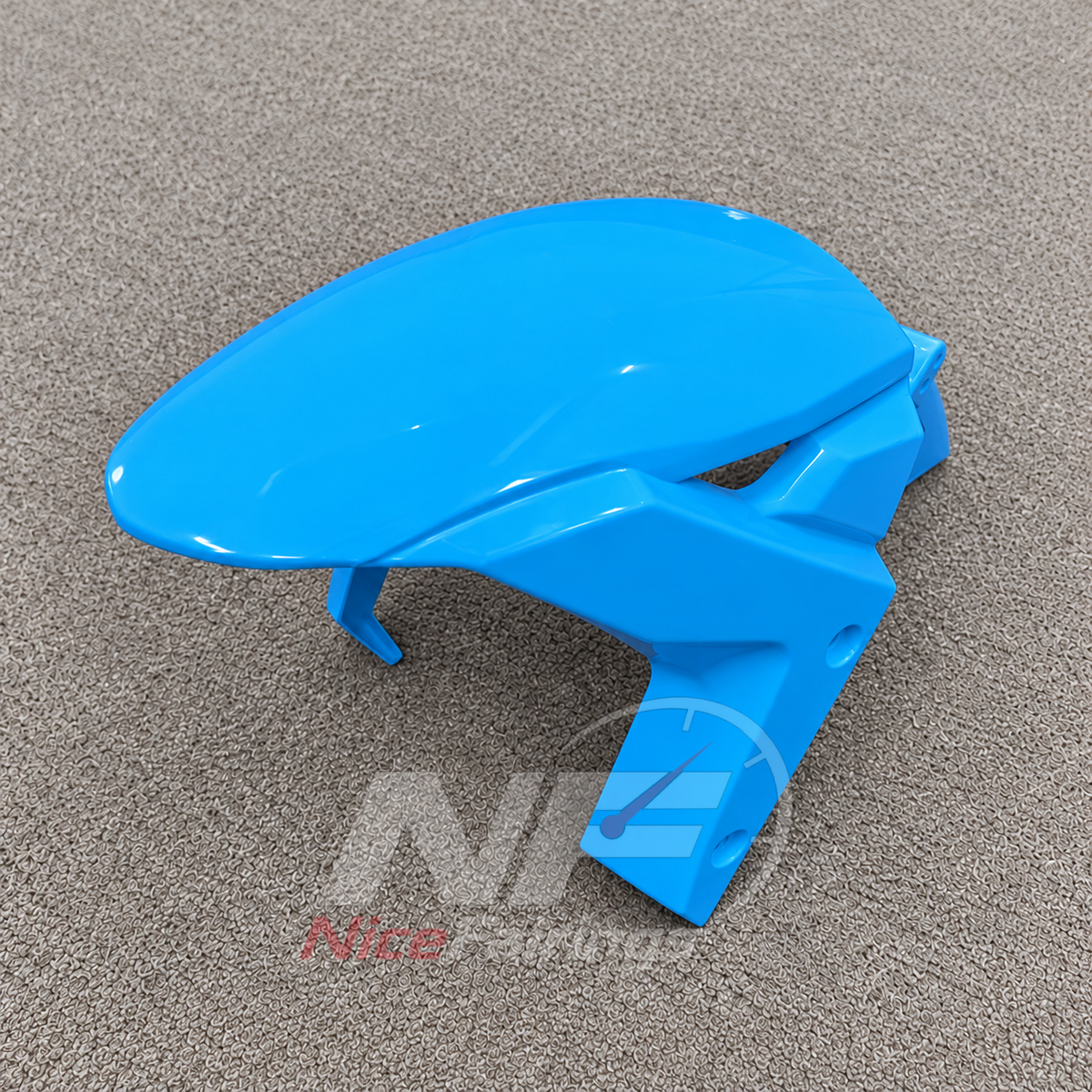 Injection-Molded Fairing Kit Fits 2026-2027 KAWASAKI ZX10R - ABS Plastic Bodywork - Cyan | NiceFairings - side angle image