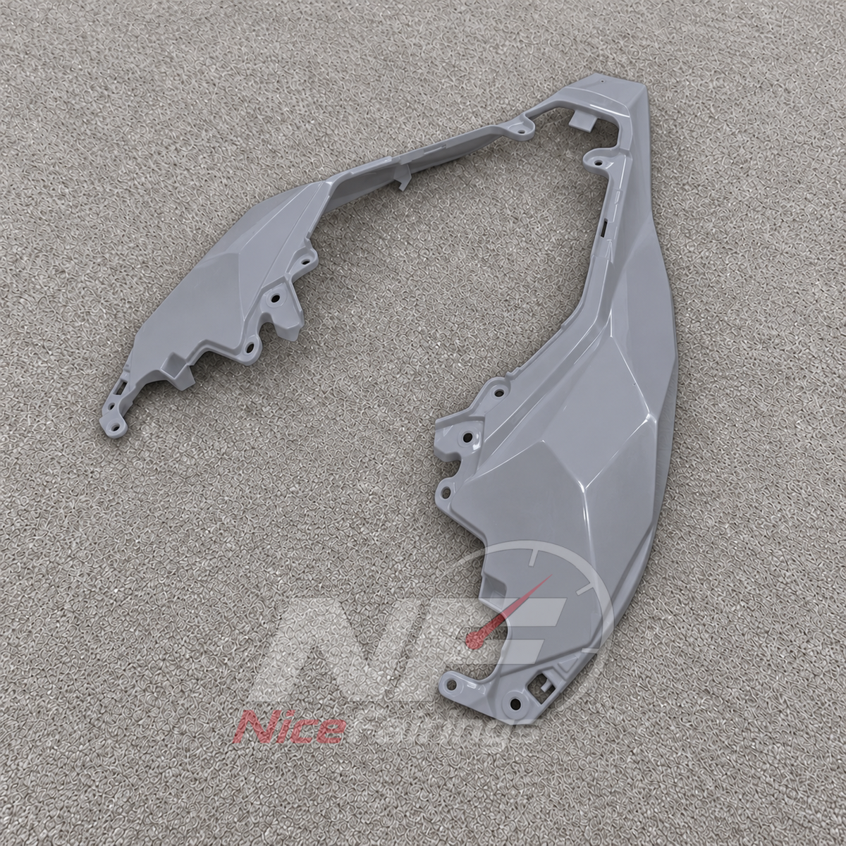 Fairing Kit Fits 2026-2027 KAWASAKI ZX10R - ABS Plastic Bodywork - Silver Gray | NiceFairings - side angle image