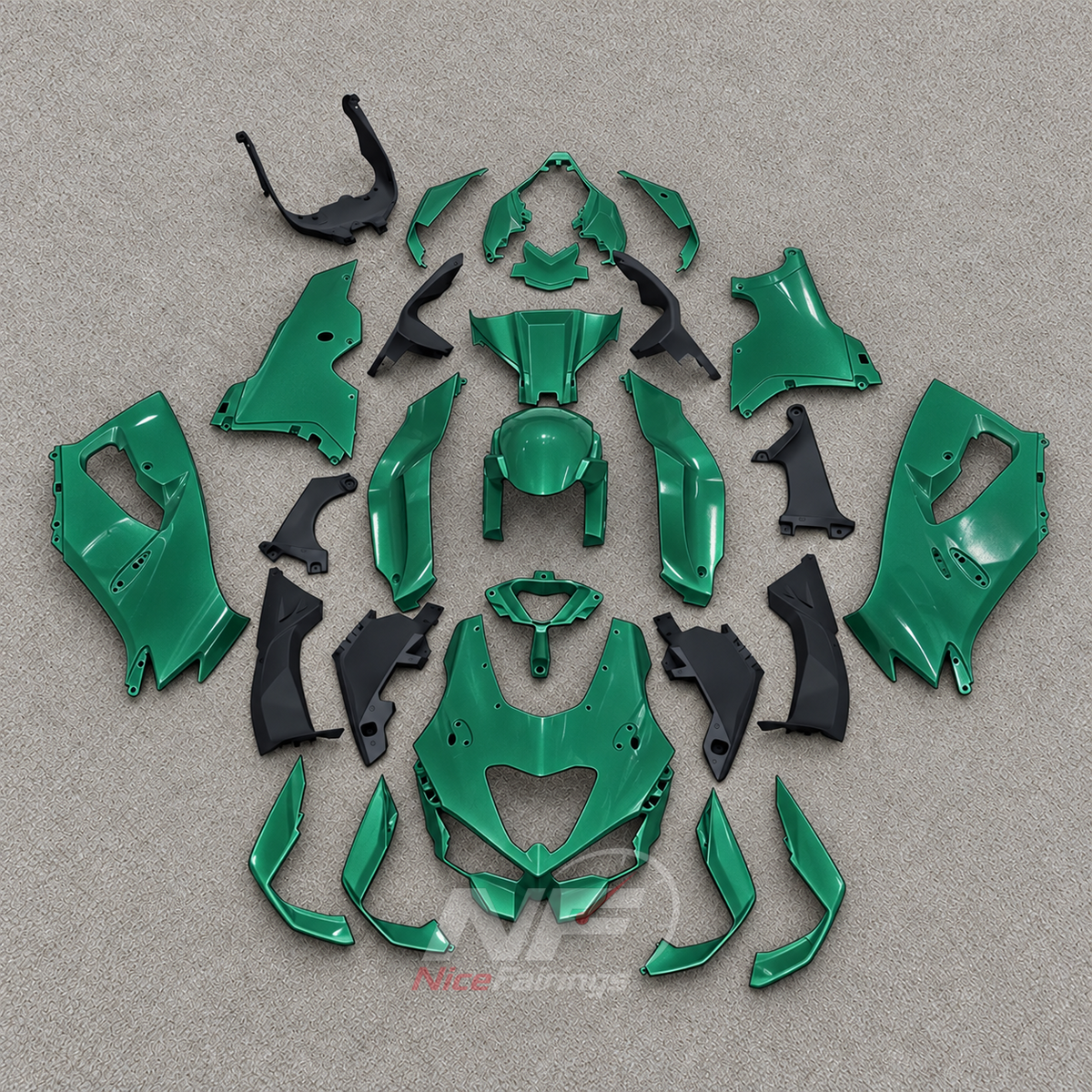 Motorcycle Fairing Kit Fits 2026-2027 KAWASAKI ZX10R - Aftermarket ABS Panels - Emerald Green | NiceFairings - main product image