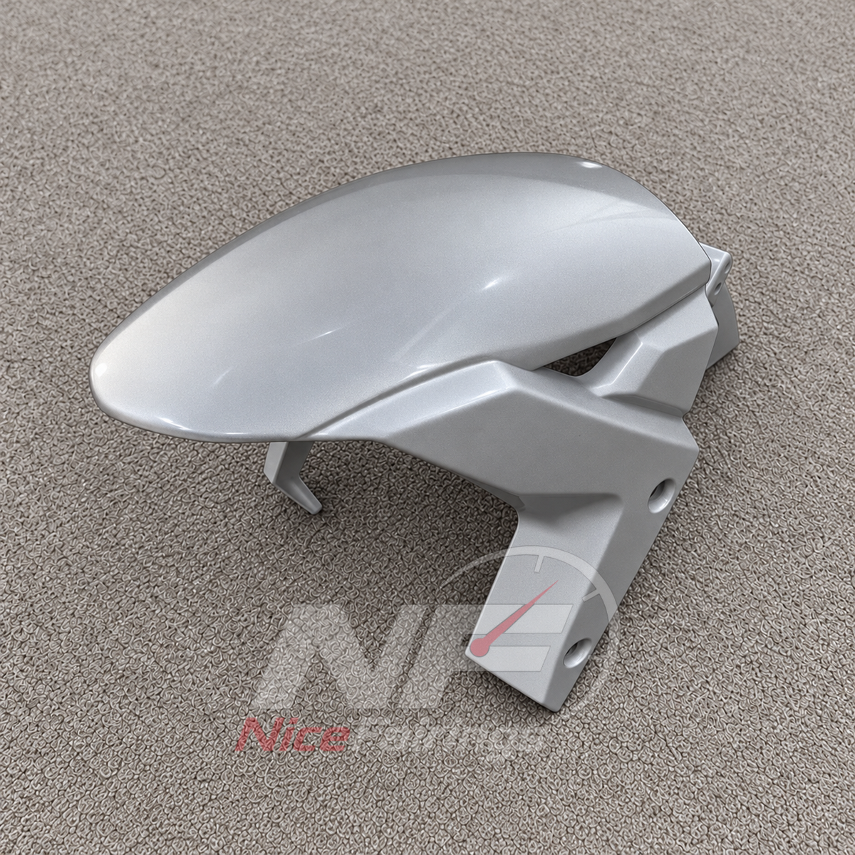 Aftermarket Fairing Kit Fits 2026-2027 KAWASAKI ZX10R - Sportbike ABS Bodywork - Pearl Silver | NiceFairings - side angle image