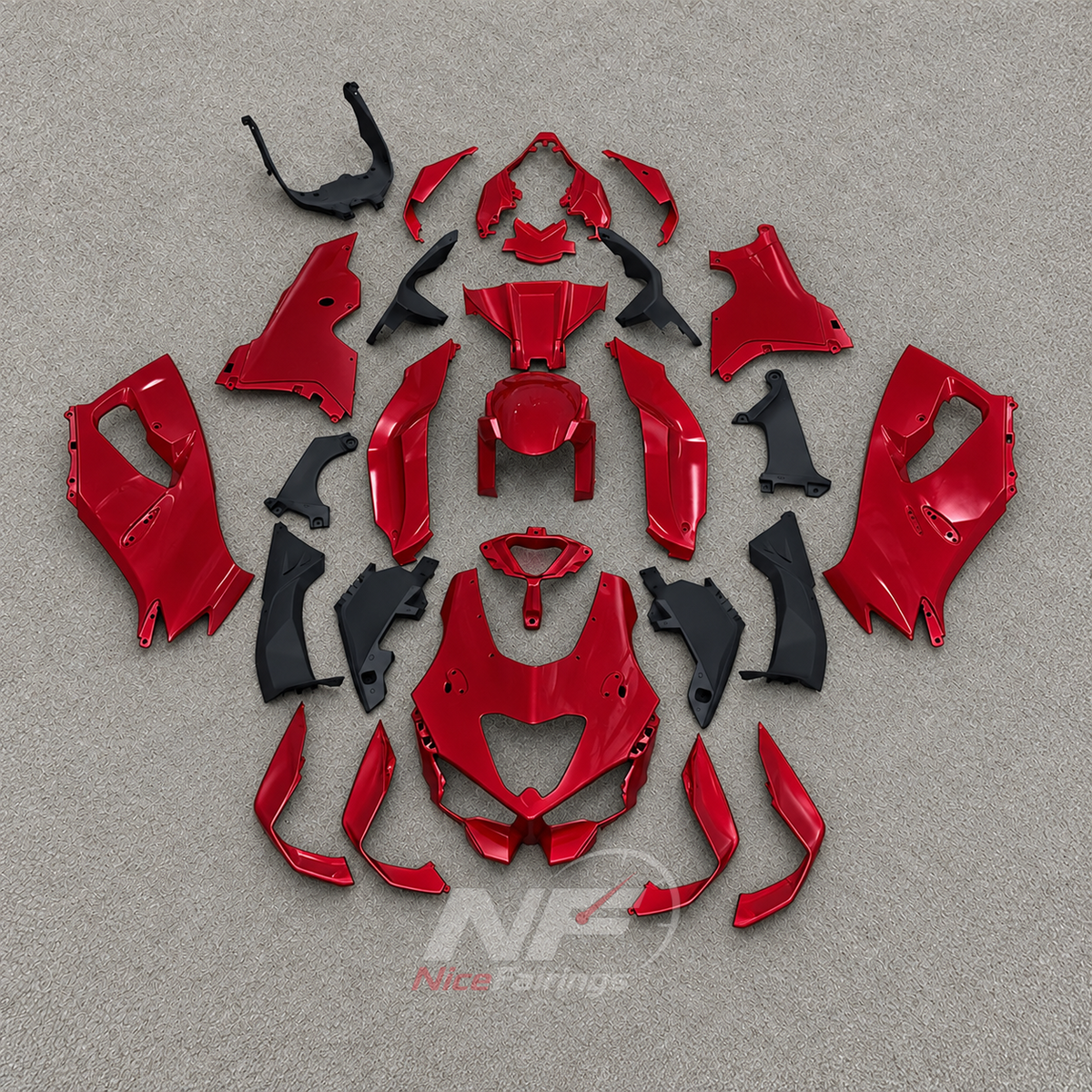 Fairing Kit Fits 2026-2027 KAWASAKI ZX10R - ABS Plastic Bodywork - Silver Gray | NiceFairings - paint design NO.4 option image