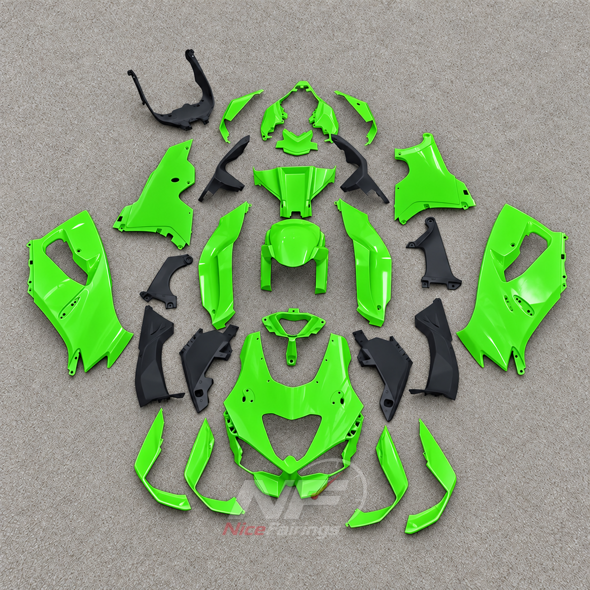 Custom Fairings Fit 2026-2027 KAWASAKI ZX10R - ABS Plastic Fairings - Lime Green | NiceFairings - main product image