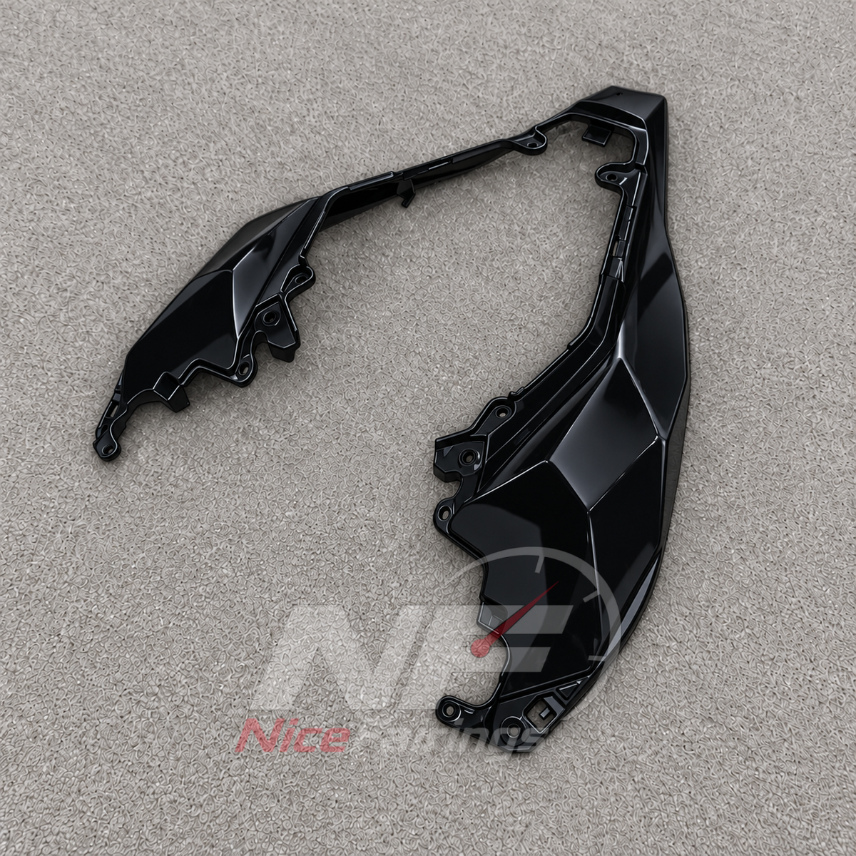 Sportbike Fairing Kit Fits 2026-2027 KAWASAKI ZX10R - Motorcycle ABS Bodywork - Black | NiceFairings - front angle image