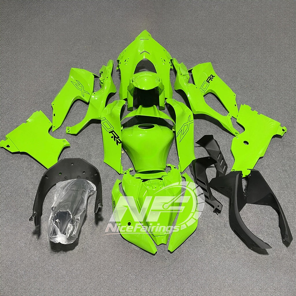 For Kawasaki ZX10R 2021-2026 100% Fit Aftermarket Custom Paint Heatshield Fairings Kit | NiceFairings - rear angle image