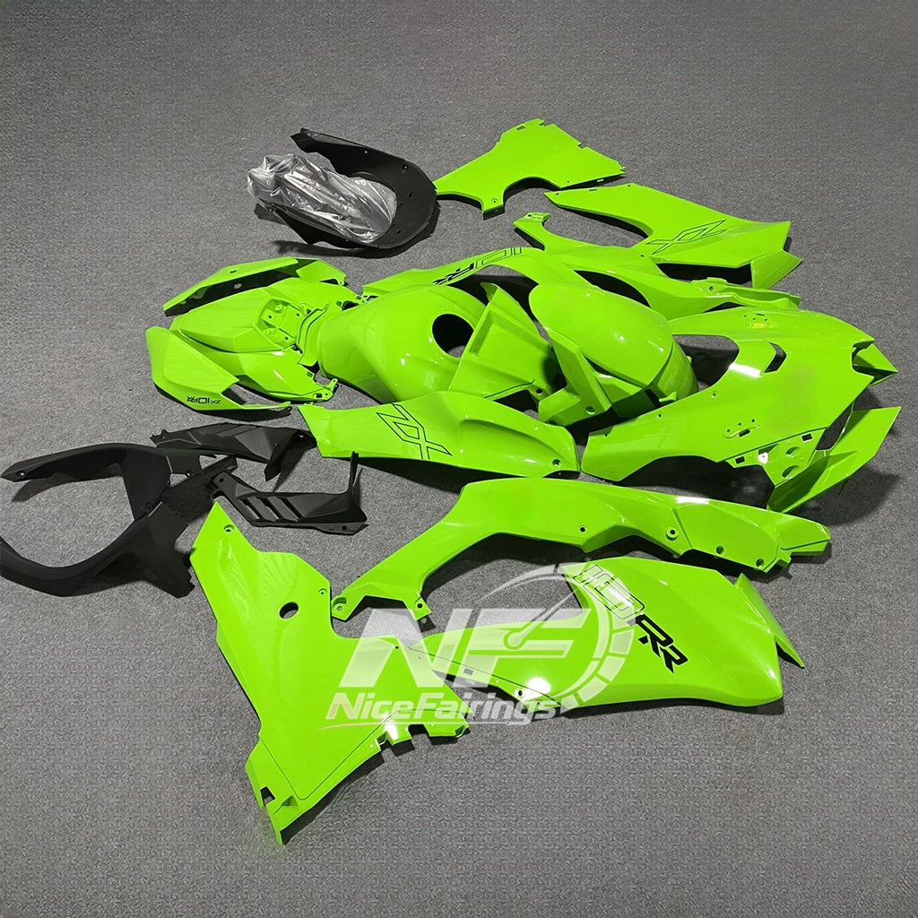 For Kawasaki ZX10R 2021-2026 100% Fit Aftermarket Custom Paint Heatshield Fairings Kit | NiceFairings - side angle image