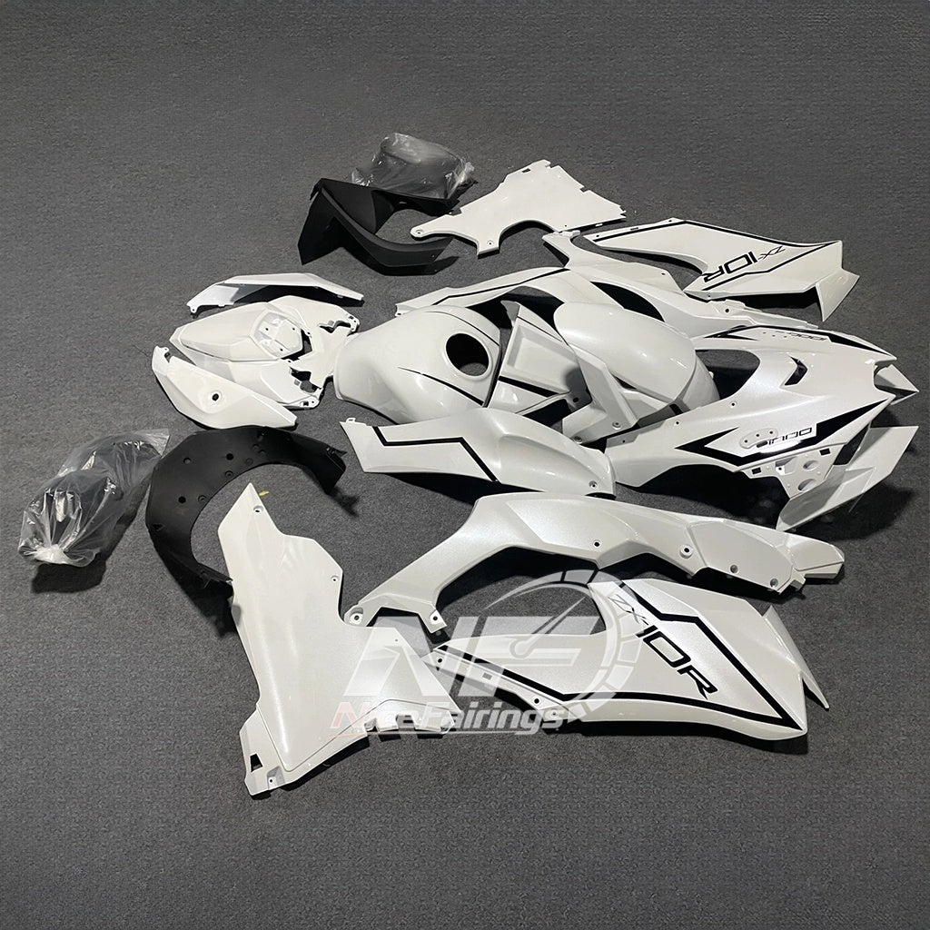 For Kawasaki ZX10R 2021-2026 Set Heatshield Included Aftermarket Custom Color Fairings Kit | NiceFairings - side angle image