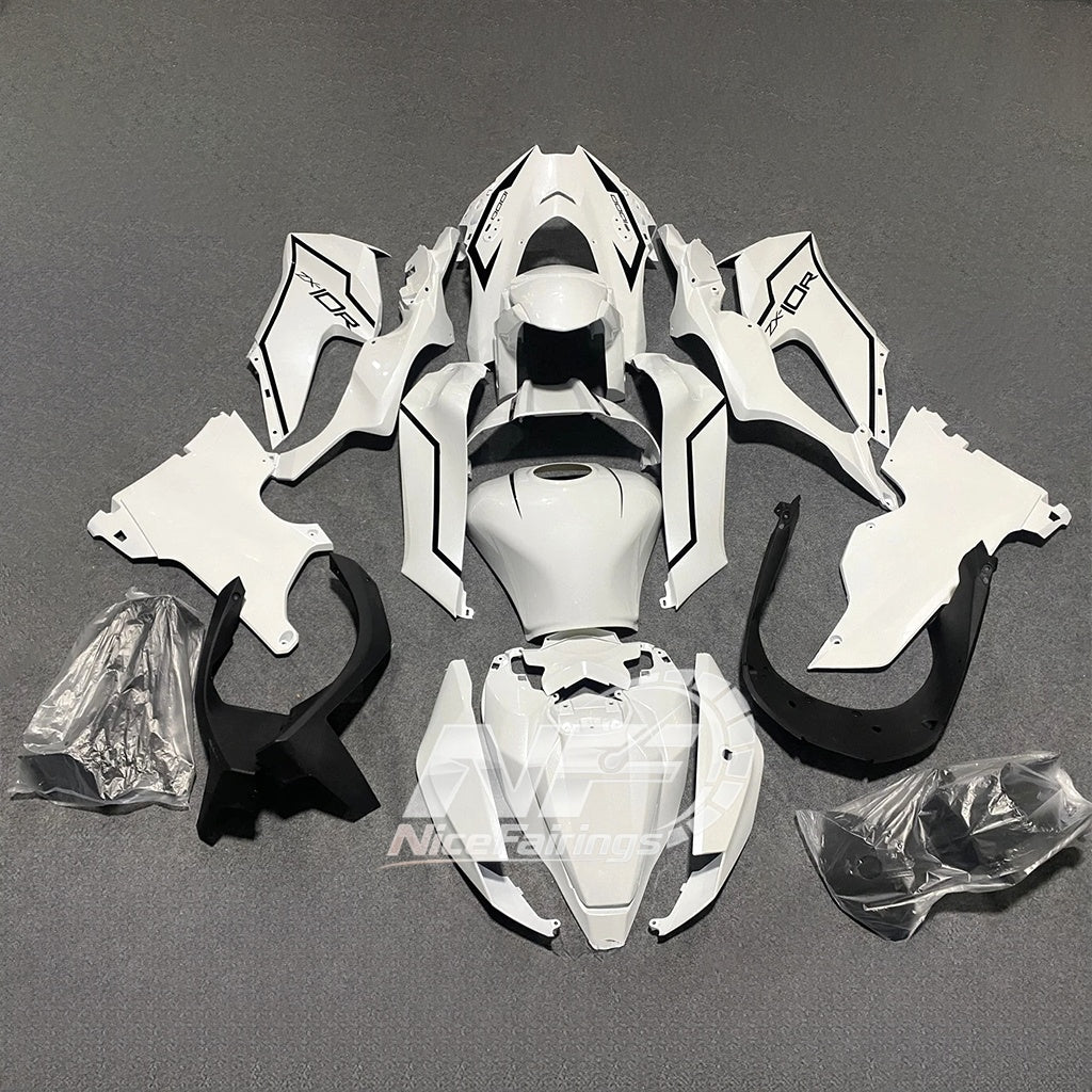 For Kawasaki ZX10R 2021-2026 Set Heatshield Included Aftermarket Custom Color Fairings Kit | NiceFairings - rear angle image