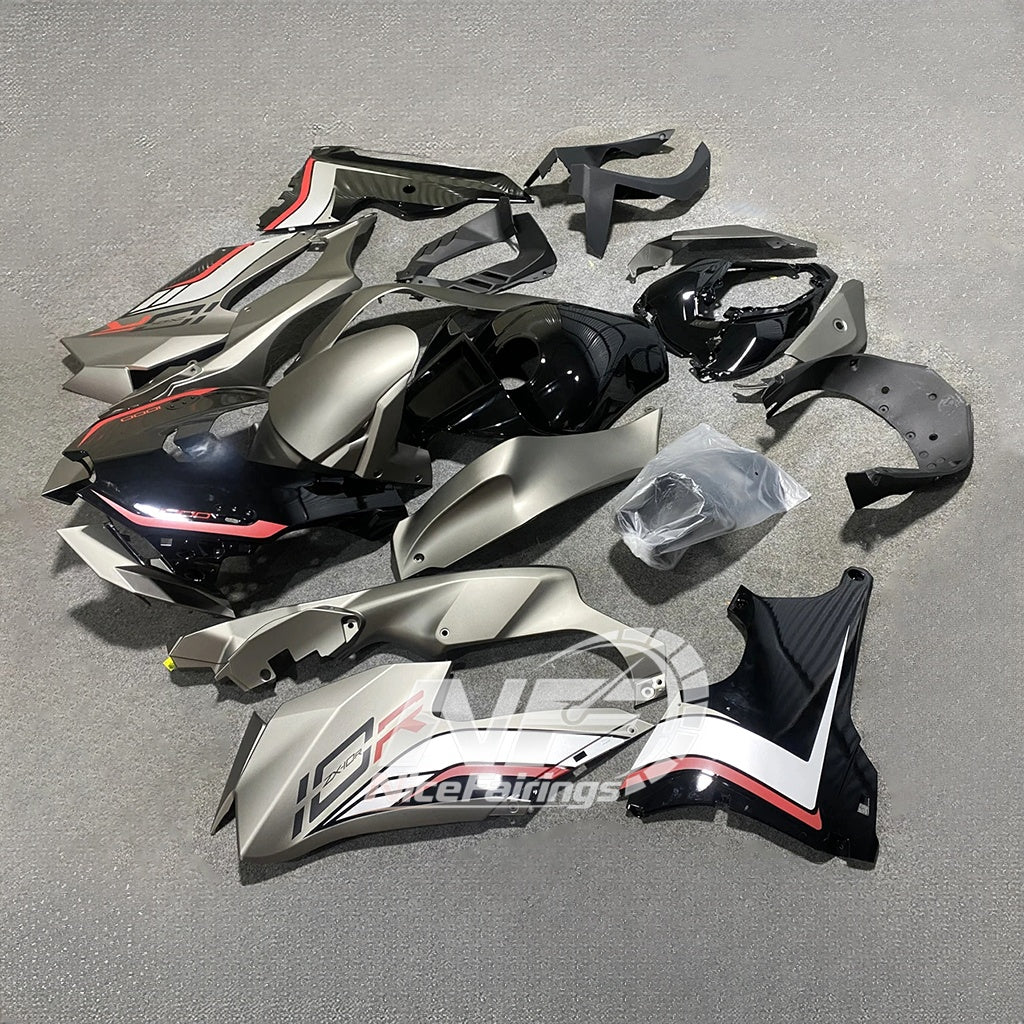 For Kawasaki ZX10R 2021-2026 Pre-Drilled Aftermarket Custom Painted Bodywork Fairings Kit | NiceFairings - side angle image