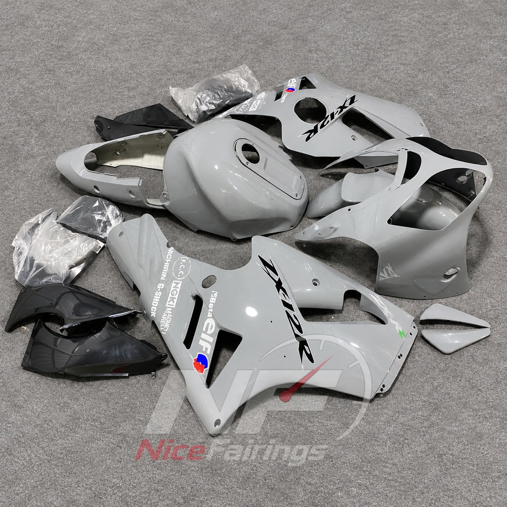 Fairing Kit Fits 2000-2001 KAWASAKI Ninja ZX-12R - ABS Plastic Bodywork - White Black | NiceFairings - front angle image