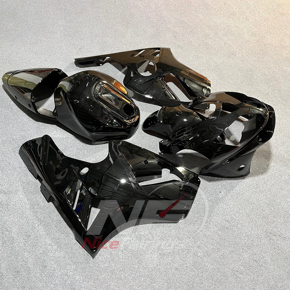 Motorcycle Fairing Kit Fits 2002-2005 KAWASAKI Ninja ZX-12R - ABS Plastic Bodywork - Gloss Black | NiceFairings - front angle image