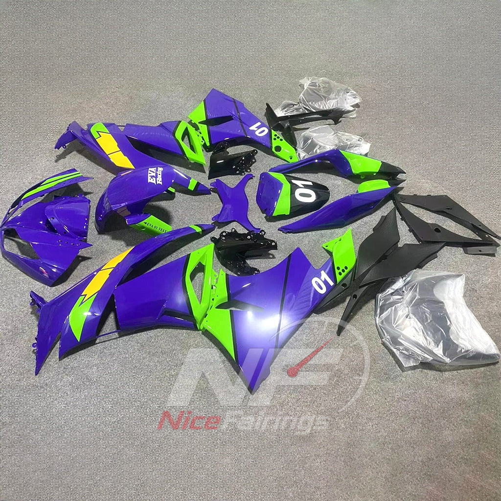 Fairing Kit Fits 2009-2012 KAWASAKI ZX6R - ABS Plastic Bodywork | NiceFairings - front angle image